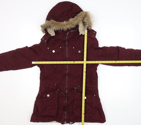 Womens UK Size L That's It! Red Parka Coat