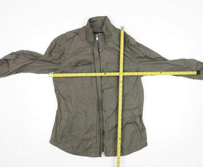 Womens UK Size M Buffalo David Bitton Green Military Jacket