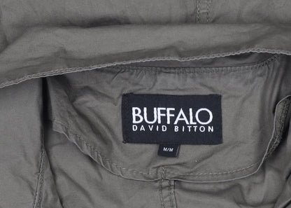 Womens UK Size M Buffalo David Bitton Green Military Jacket