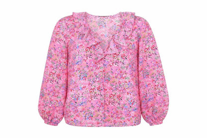 Womens UK Size S Dunnes Stores Pink Wrap Blouse