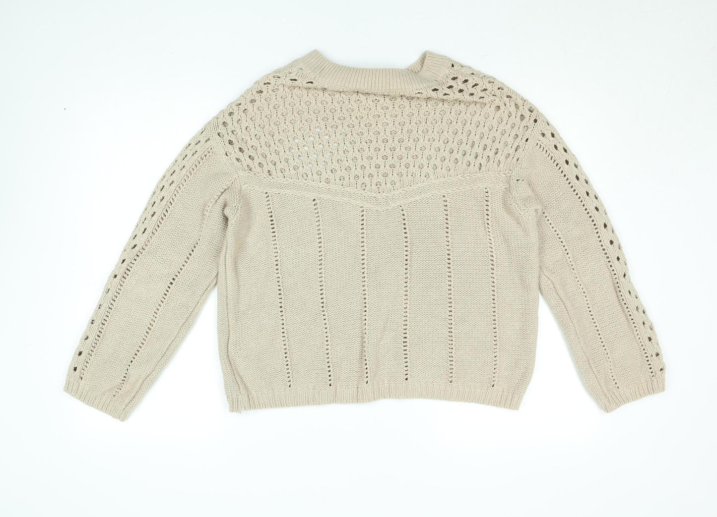Womens UK Size S VERO MODA Beige Pullover Jumper