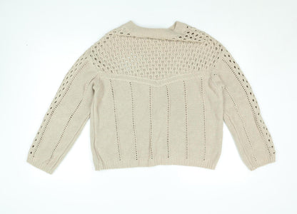 Womens UK Size S VERO MODA Beige Pullover Jumper