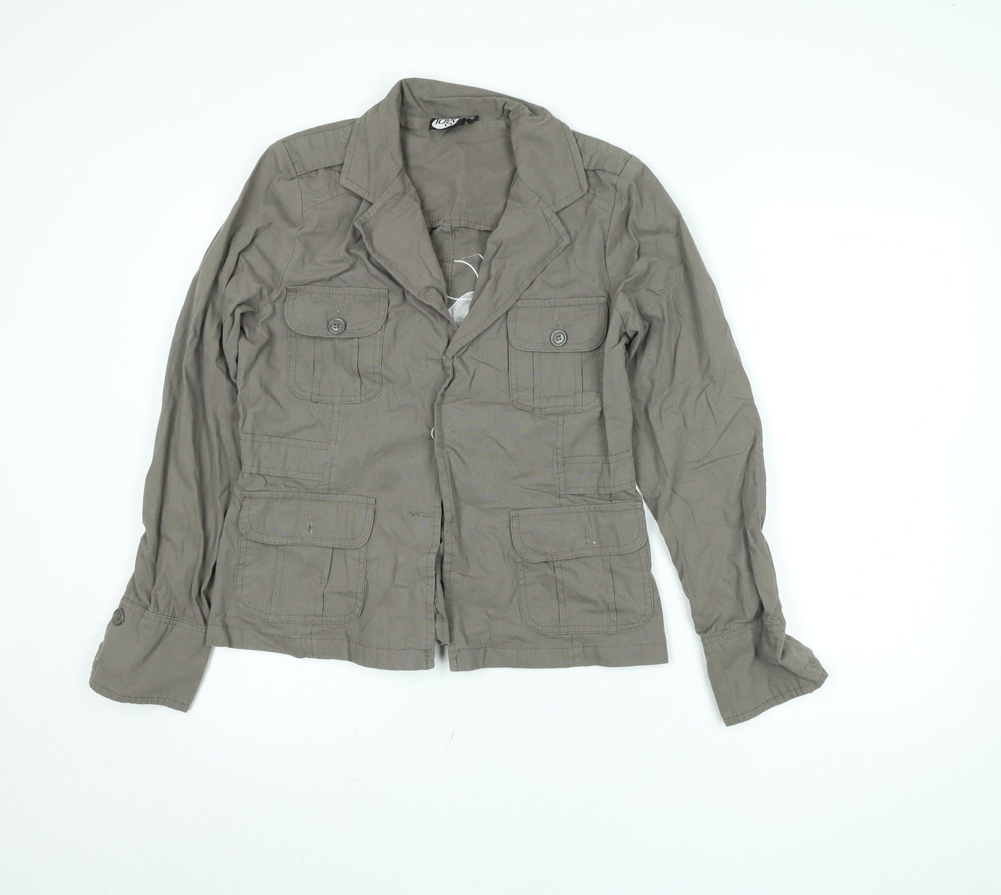 Womens UK Size 12 10go Brown Military Jacket