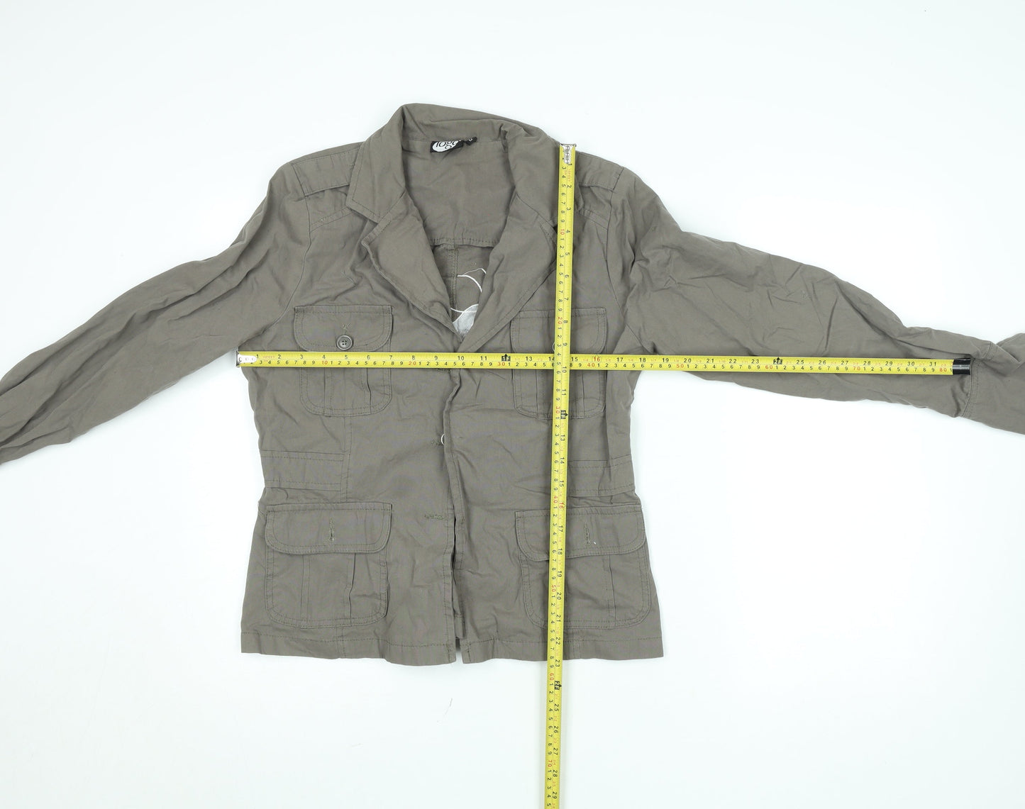 Womens UK Size 12 10go Brown Military Jacket
