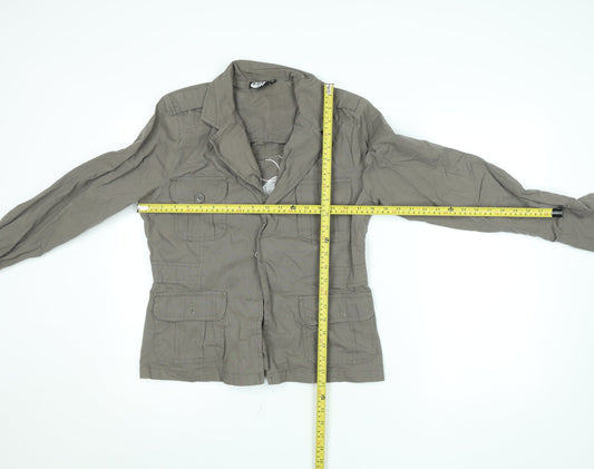 Womens UK Size 12 10go Brown Military Jacket