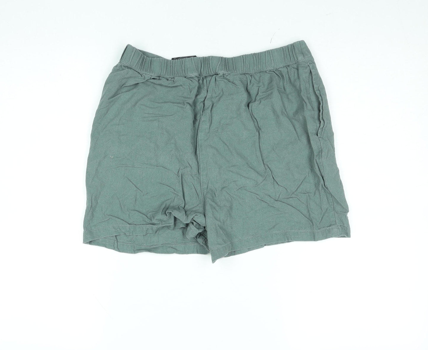 Vero Moda Women’s Green Linen Blend Pleated Chino Shorts Size M