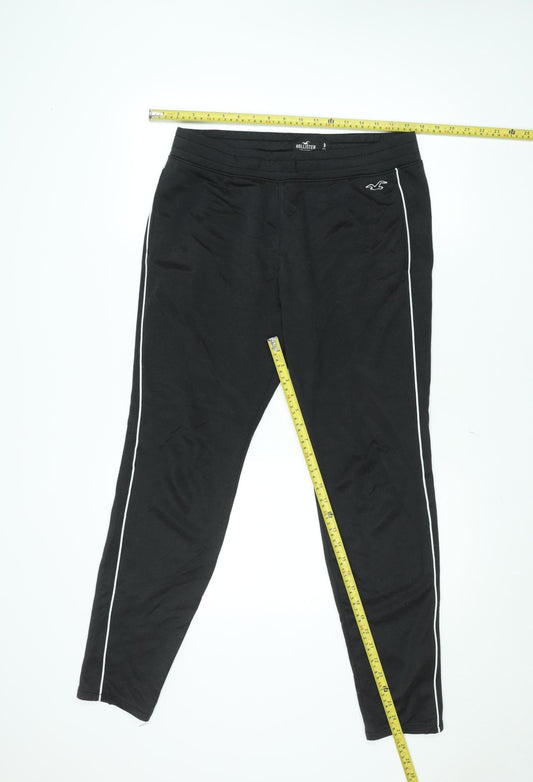 Mens UK Size M Hollister Slim Fit Track Pants Black Trousers
