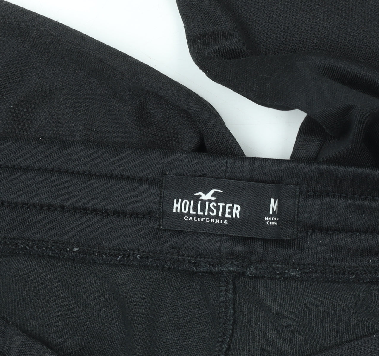 Mens UK Size M Hollister Slim Fit Track Pants Black Trousers
