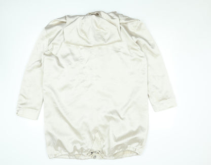 George Women’s Beige Hooded Rain Coat UK 14 Lightweight Mid-Length Jacket