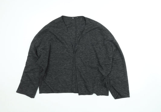 Womens UK Size L Zara Grey Cardigan Jumper