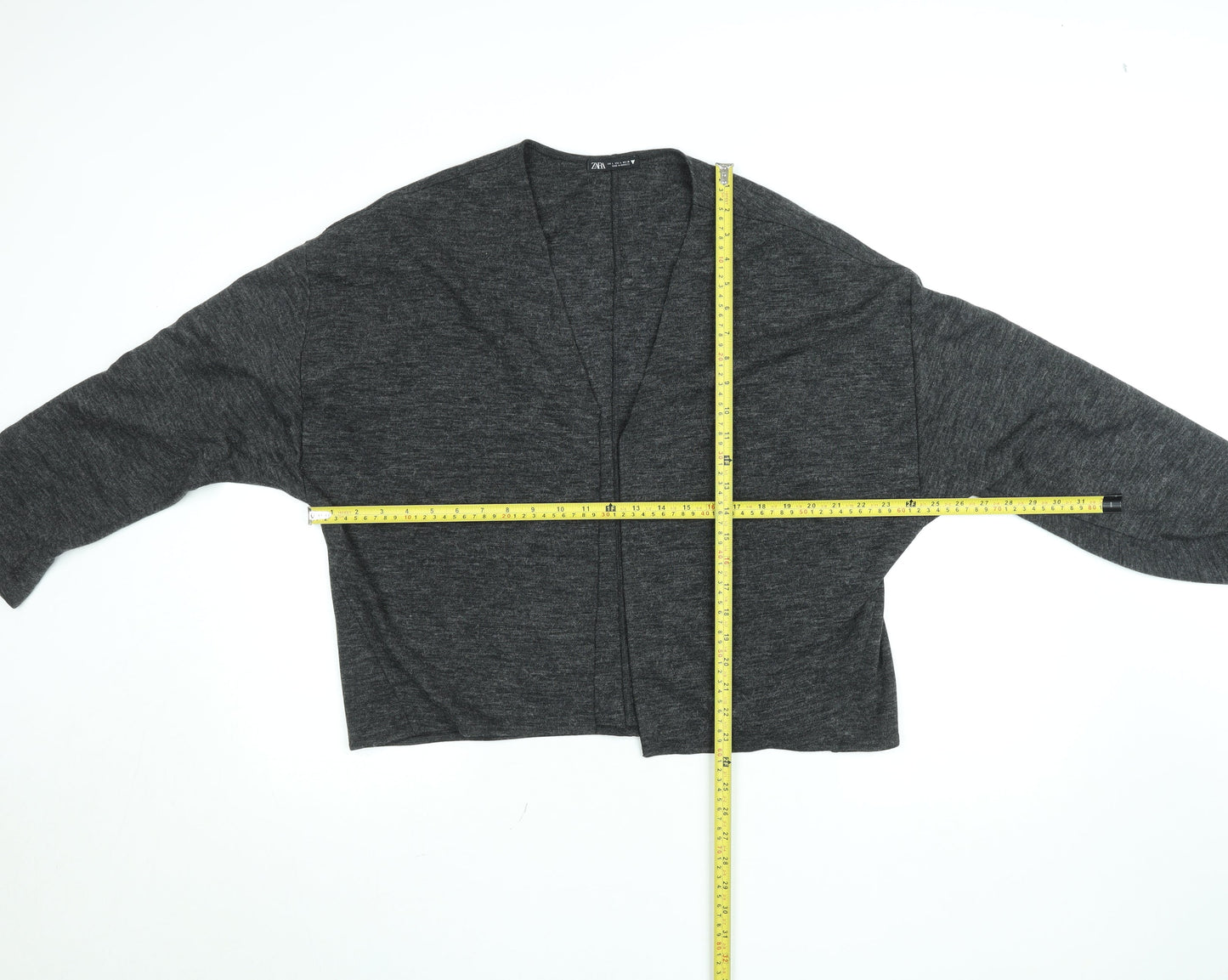 Womens UK Size L Zara Grey Cardigan Jumper