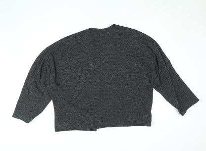 Womens UK Size L Zara Grey Cardigan Jumper