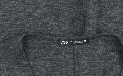 Womens UK Size L Zara Grey Cardigan Jumper