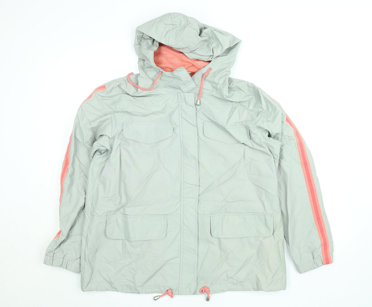 Womens UK Size 16 Agenda Grey Anorak Coat