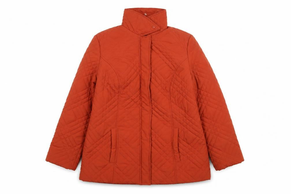Womens UK Size 14 Profile Orange Puffer Jacket