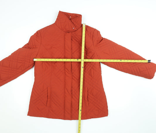 Womens UK Size 14 Profile Orange Puffer Jacket