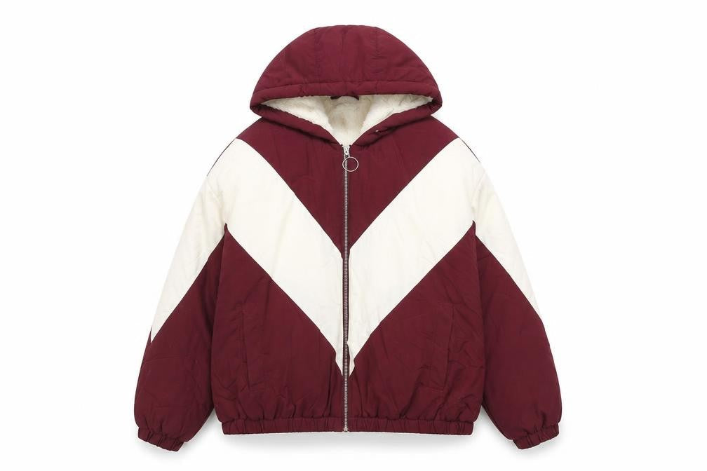 Womens UK Size 12 Topshop Red Puffer Jacket