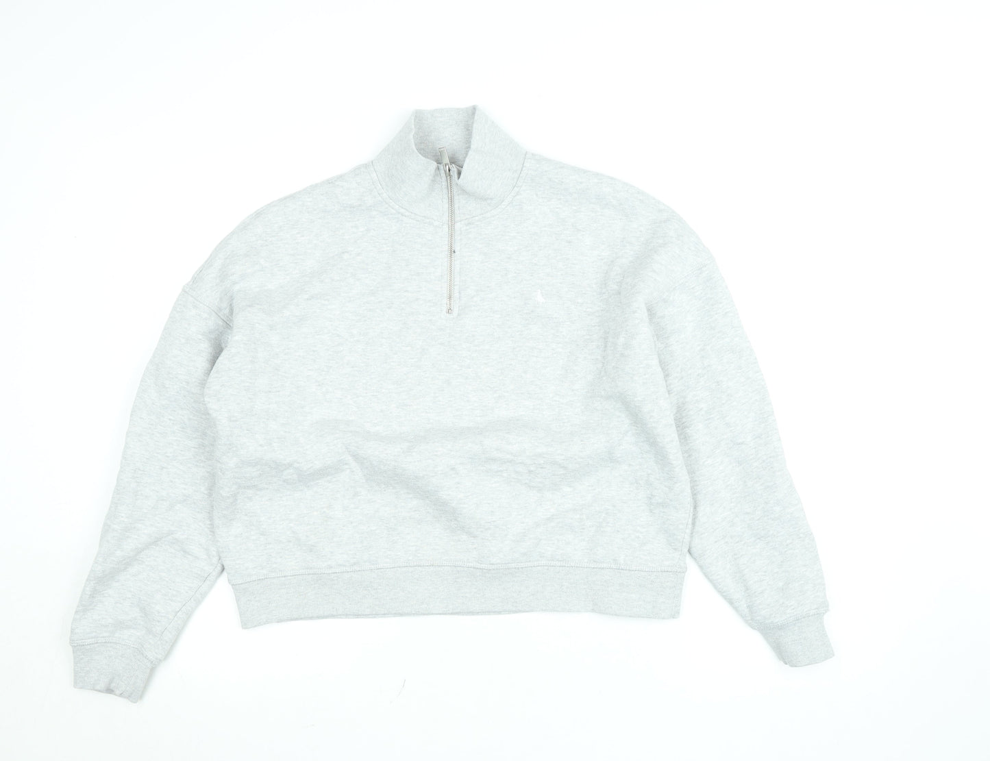 Womens UK Size 12 Jack Wills Grey Henley Sweatshirt