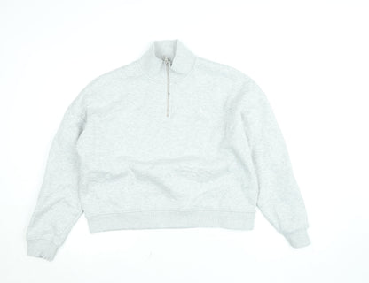 Womens UK Size 12 Jack Wills Grey Henley Sweatshirt