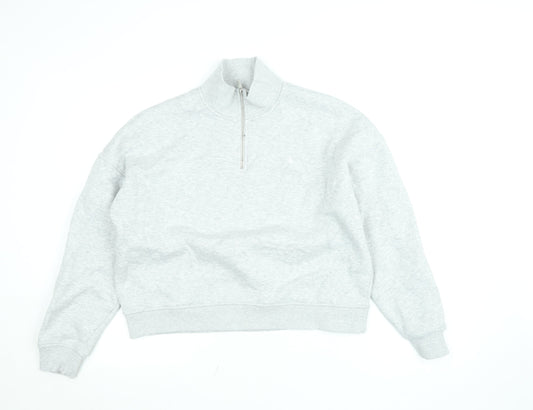 Womens UK Size 12 Jack Wills Grey Henley Sweatshirt