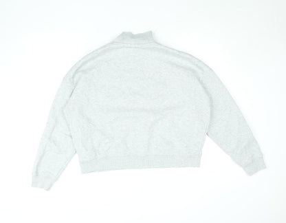 Womens UK Size 12 Jack Wills Grey Henley Sweatshirt