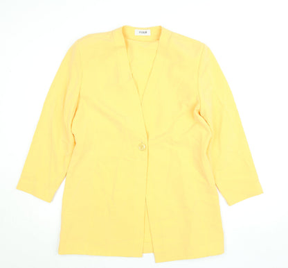 Womens UK Size 12 POEM Regular Yellow Blazer
