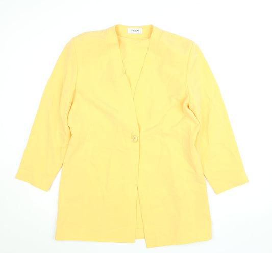 Womens UK Size 12 POEM Regular Yellow Blazer