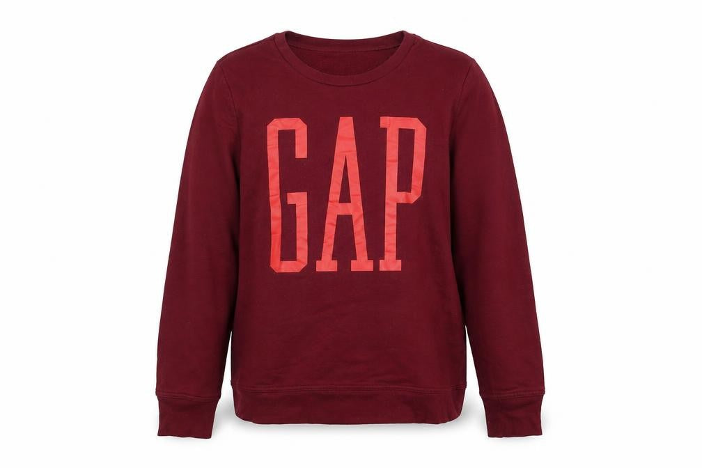 Gap Womens Burgundy Logo Pullover Sweatshirt Size S