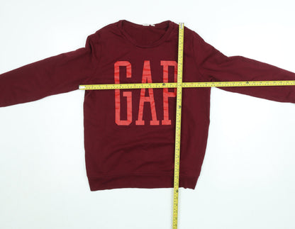 Womens UK Size S Gap Red Pullover Sweatshirt