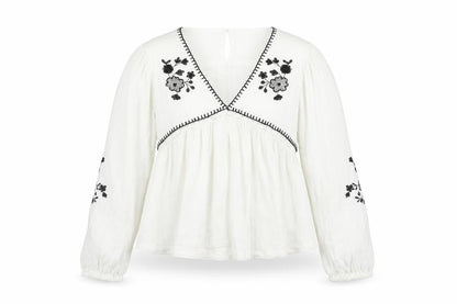 Girls UK Size 12 Years Mango White Peasant Blouse