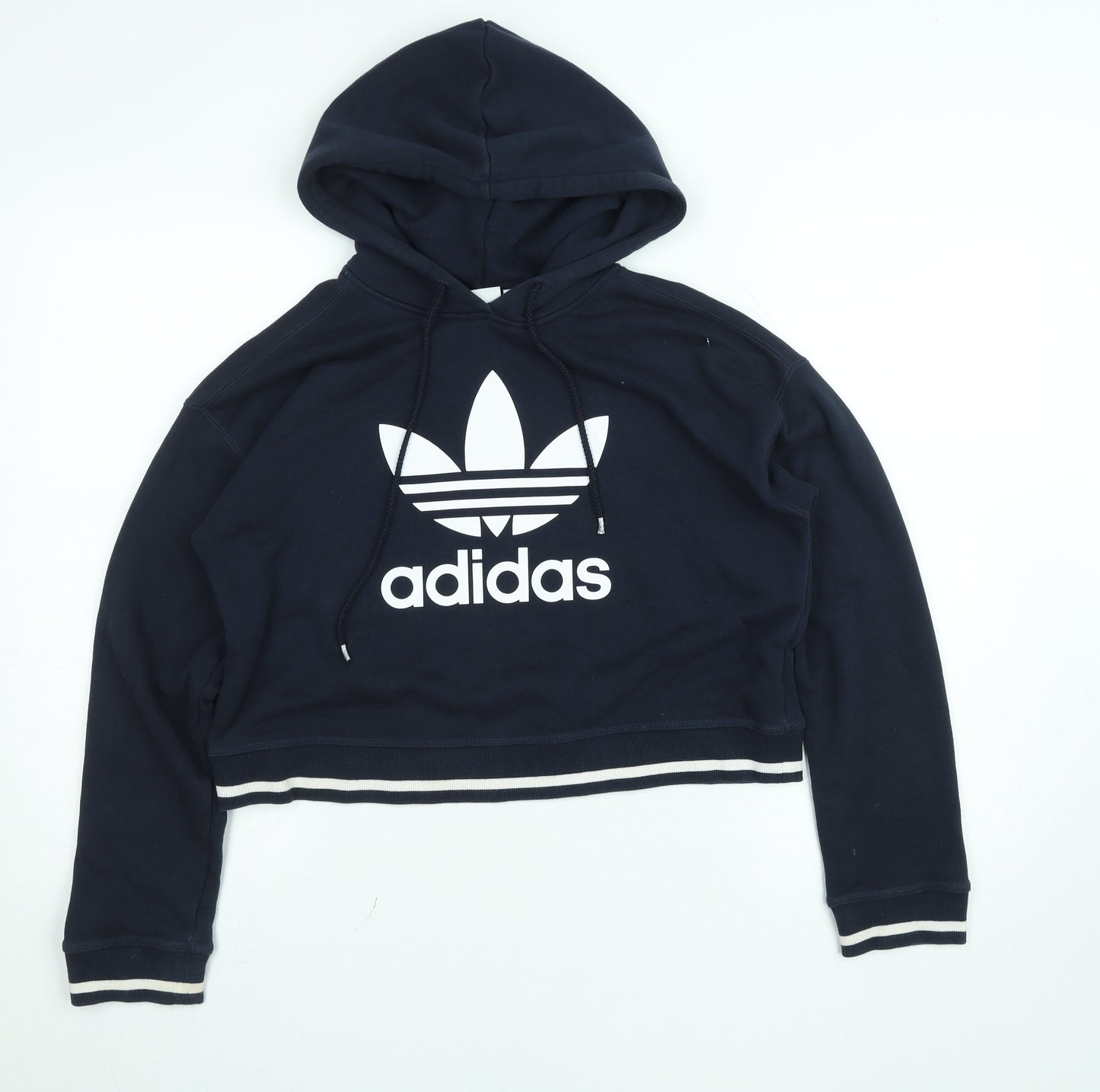 Womens UK Size 8 adidas Blue Pullover Hoodie