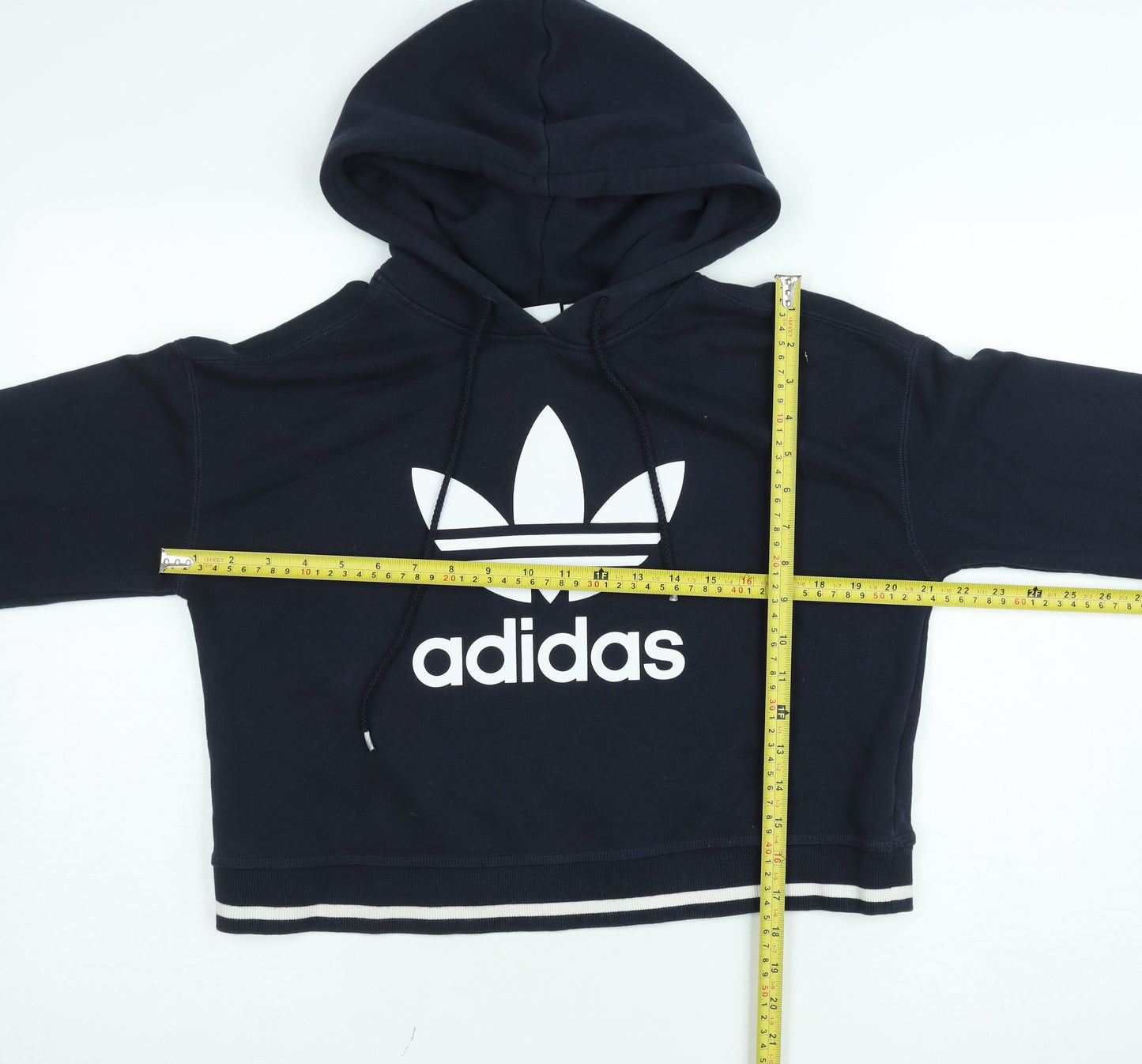 Womens UK Size 8 adidas Blue Pullover Hoodie