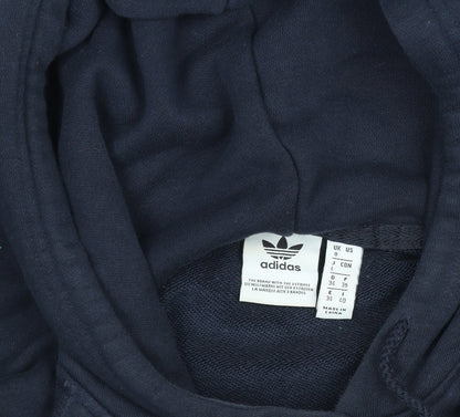 Womens UK Size 8 adidas Blue Pullover Hoodie