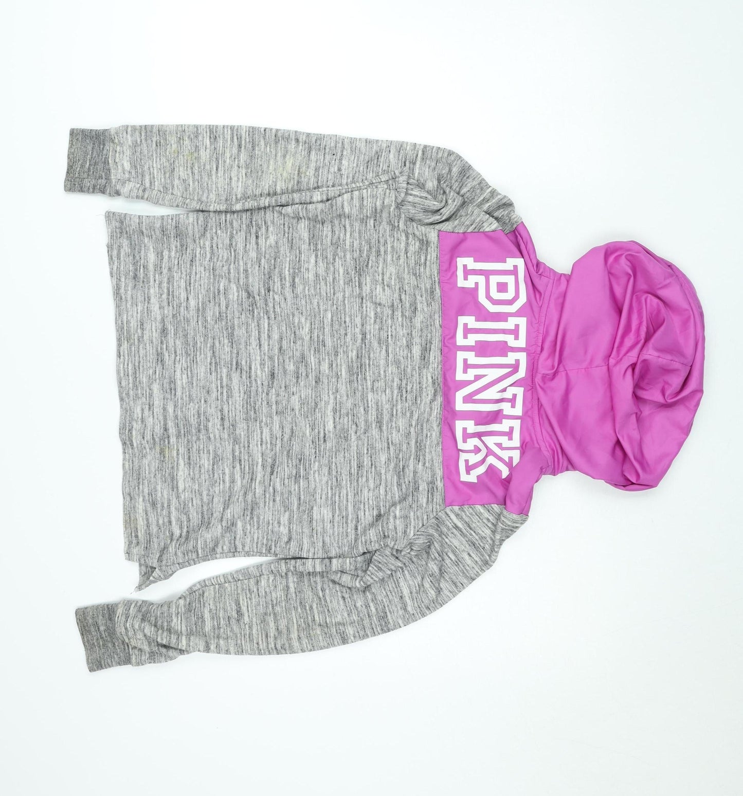 Womens UK Size XS Victoria's Secret PINK Grey Pullover Hoodie