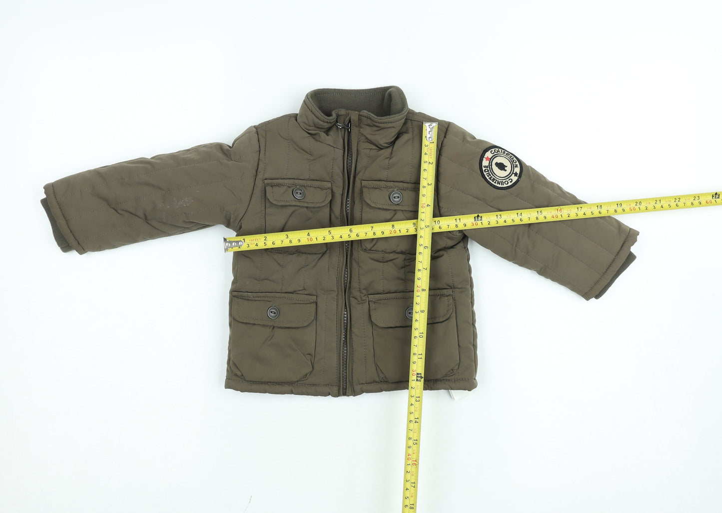 Baby Boy 82A Boys Brown Quilted Camouflage Jacket 18-24 Months