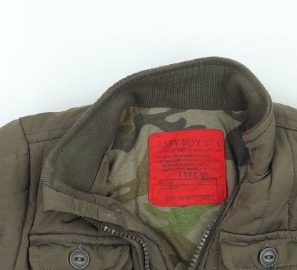 Baby Boy 82A Boys Brown Quilted Camouflage Jacket 18-24 Months