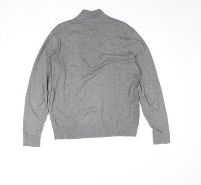 Michael Kors Men’s Grey Cotton 1/2 Zip Jumper Size S