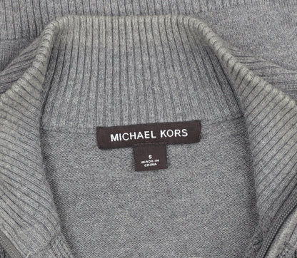 Michael Kors Men’s Grey Cotton 1/2 Zip Jumper Size S