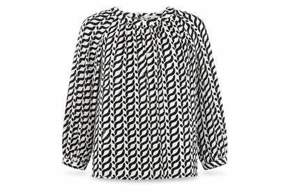 Marks and Spencer Women’s Black Animal Print Viscose Blouse Size 12