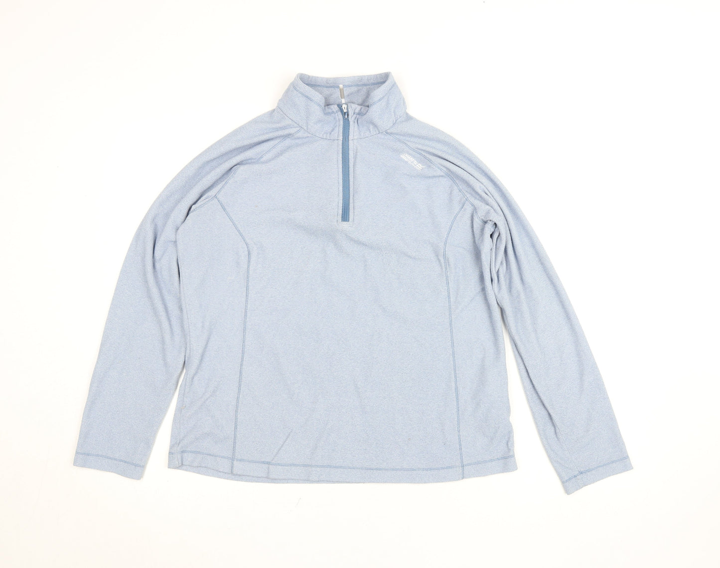 Regatta Women Blue Size 14 1/4 Zip Lightweight Fleece Top