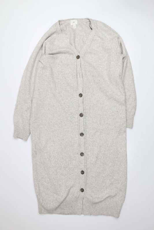 Womens UK Size 12 H&M Beige Cardigan Jumper