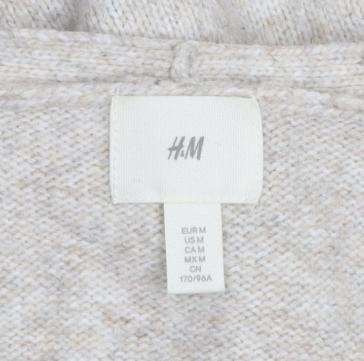 Womens UK Size 12 H&M Beige Cardigan Jumper