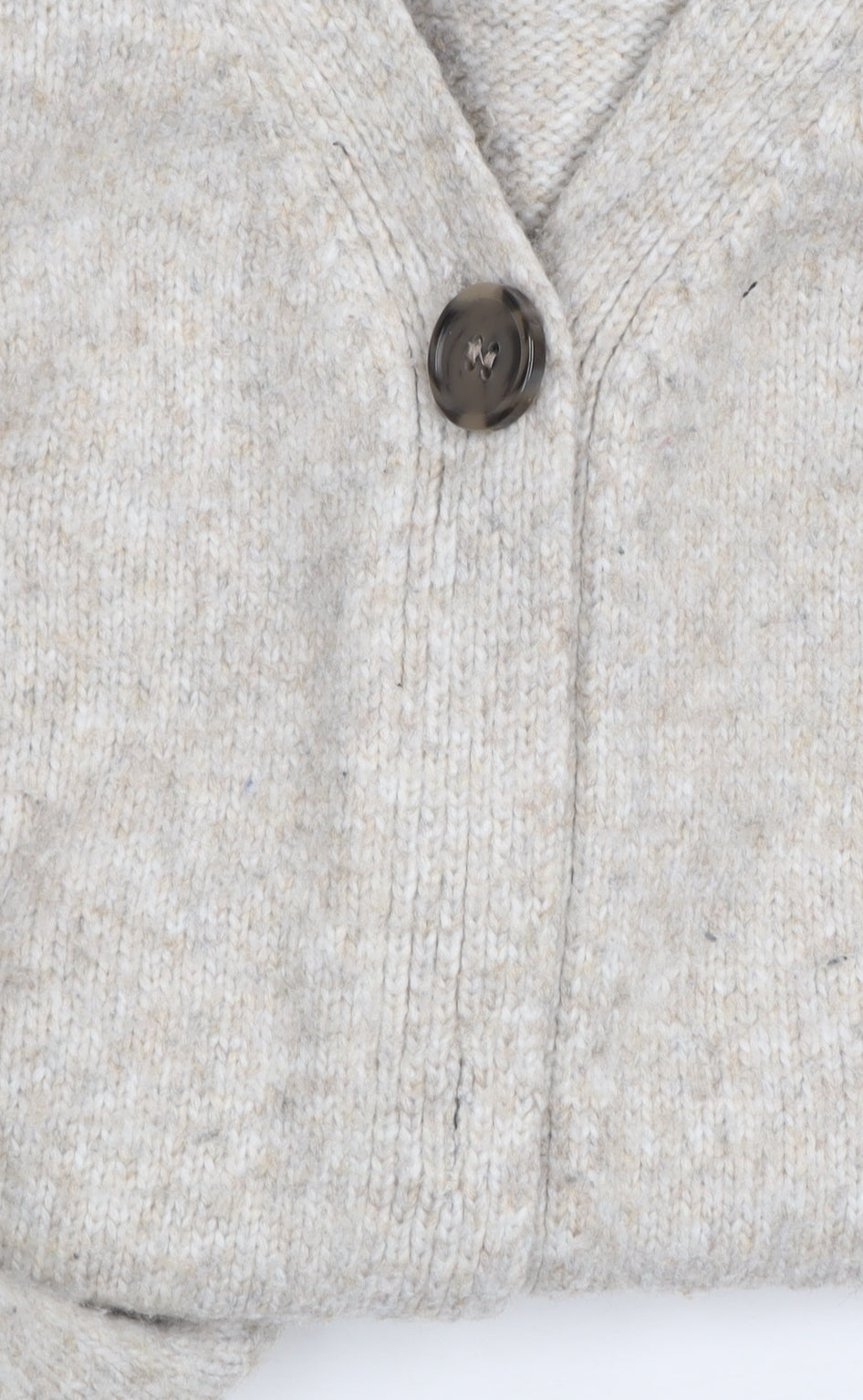 Womens UK Size 12 H&M Beige Cardigan Jumper