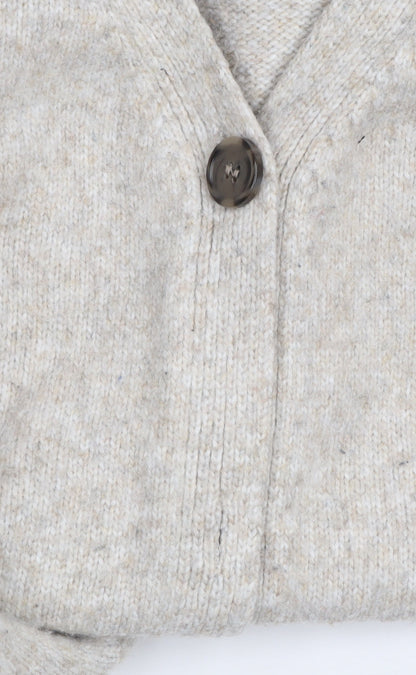 Womens UK Size 12 H&M Beige Cardigan Jumper