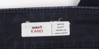Mens UK Size 30 Spykar Slim Fit Ankle Blue Jeans