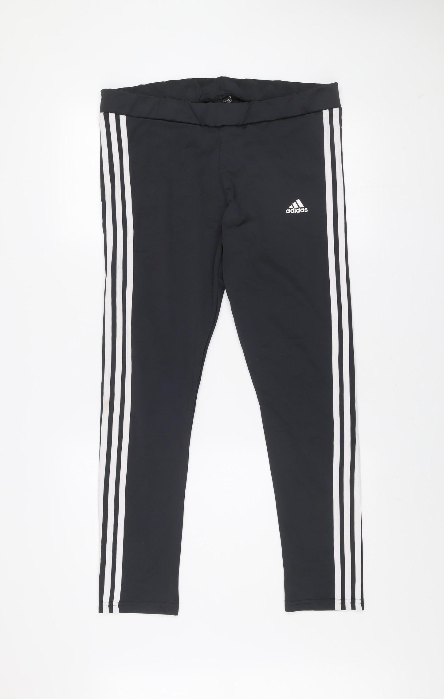 Adidas Men's Black XL Compression Leggings with Side Stripes