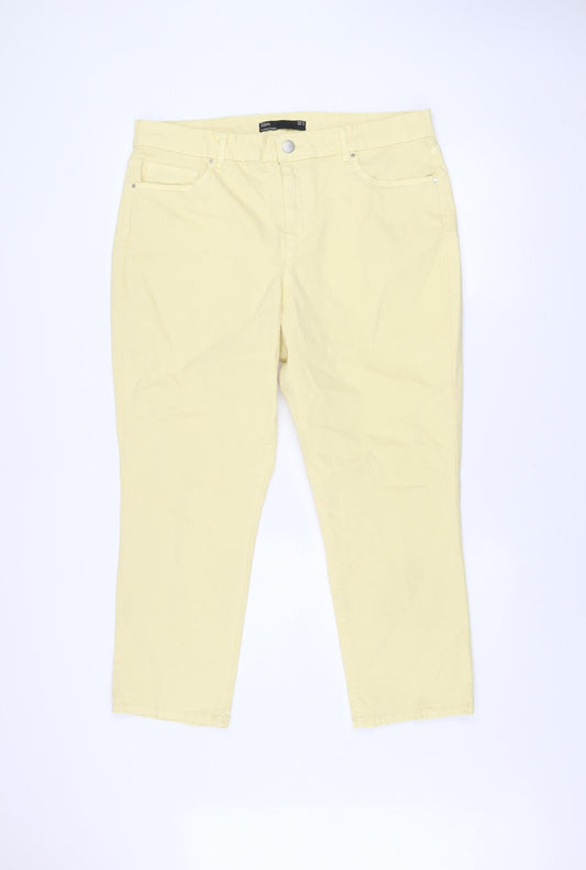 Dunnes Stores Womens Beige Slim Fit Jeans Size 16 Cotton Blend