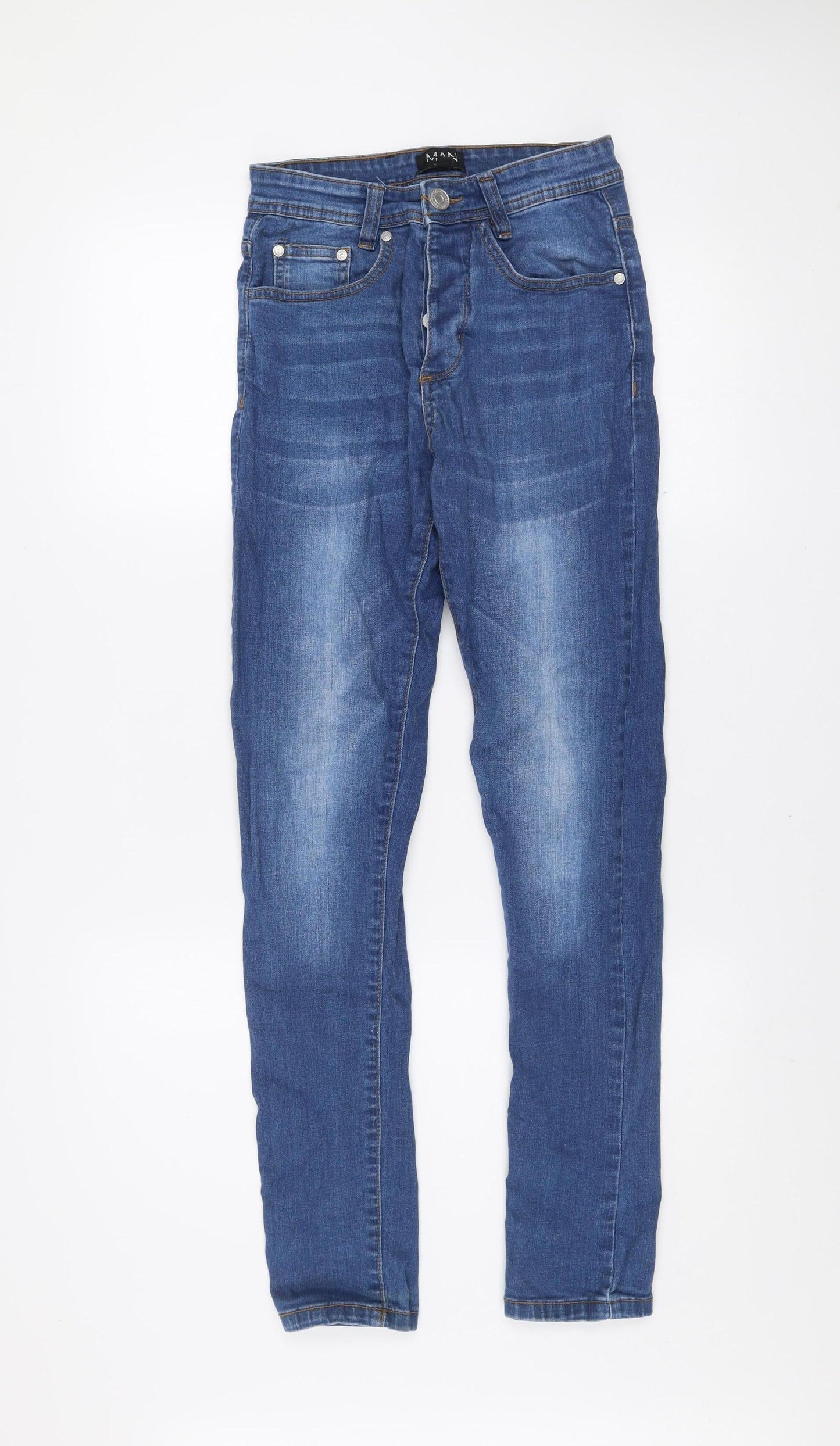 Mens UK Size 28 boohooMAN Slim Fit Skinny Blue Jeans