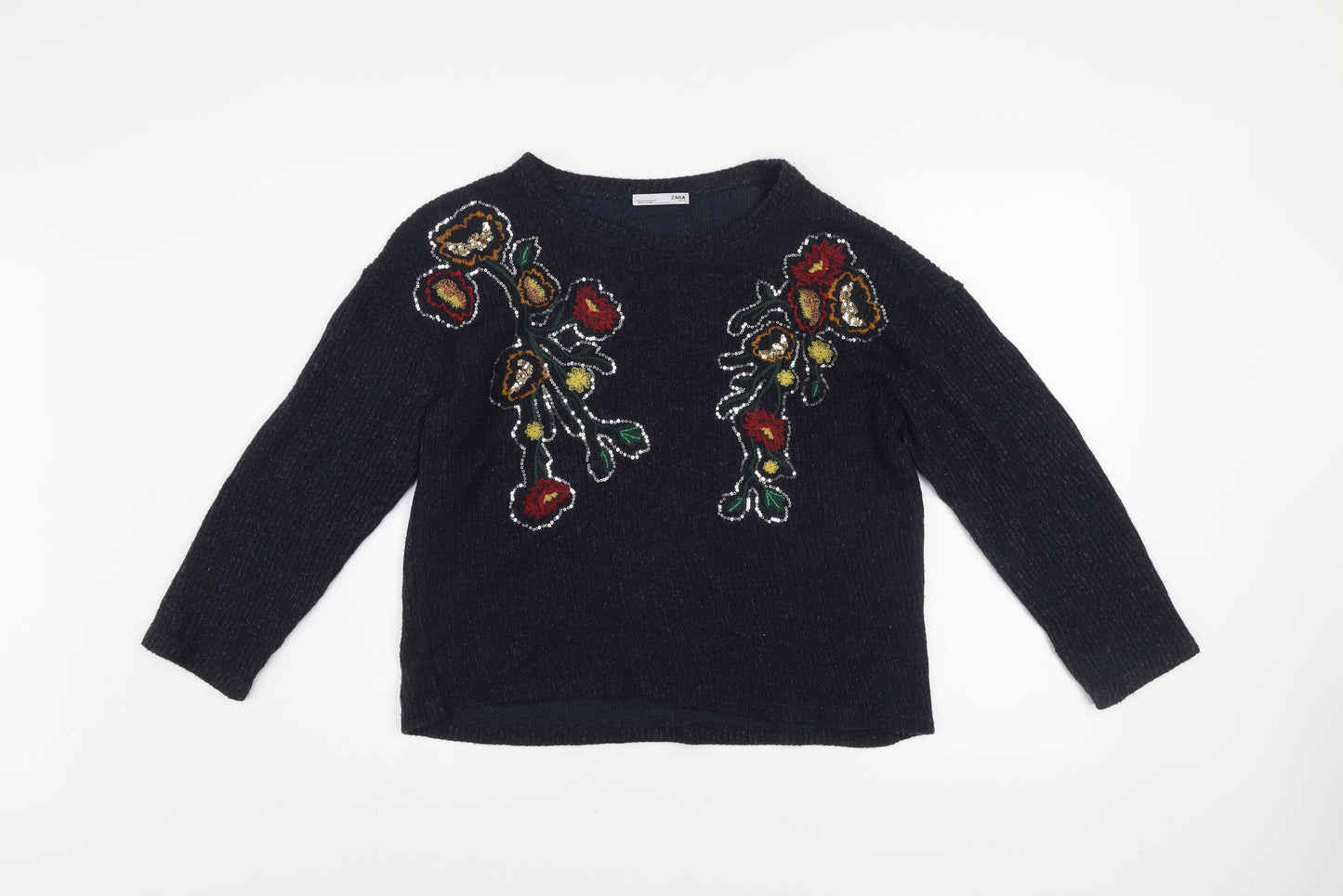 Womens UK Size S Zara Black Pullover Jumper