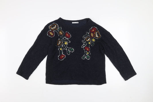 Womens UK Size S Zara Black Pullover Jumper